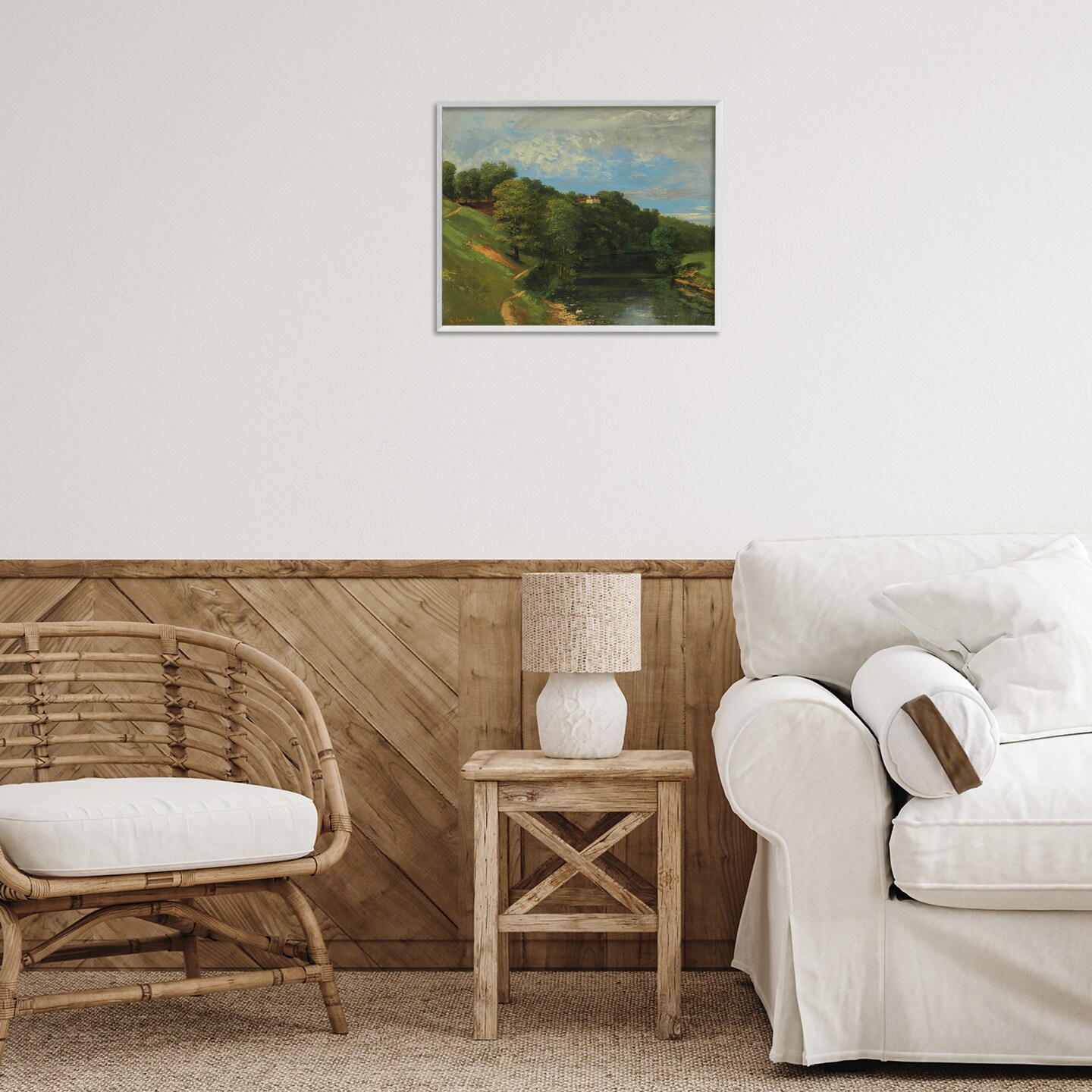 Stupell Industries Classic River Landscape Framed Giclee Wall Art Design by one1000paintings