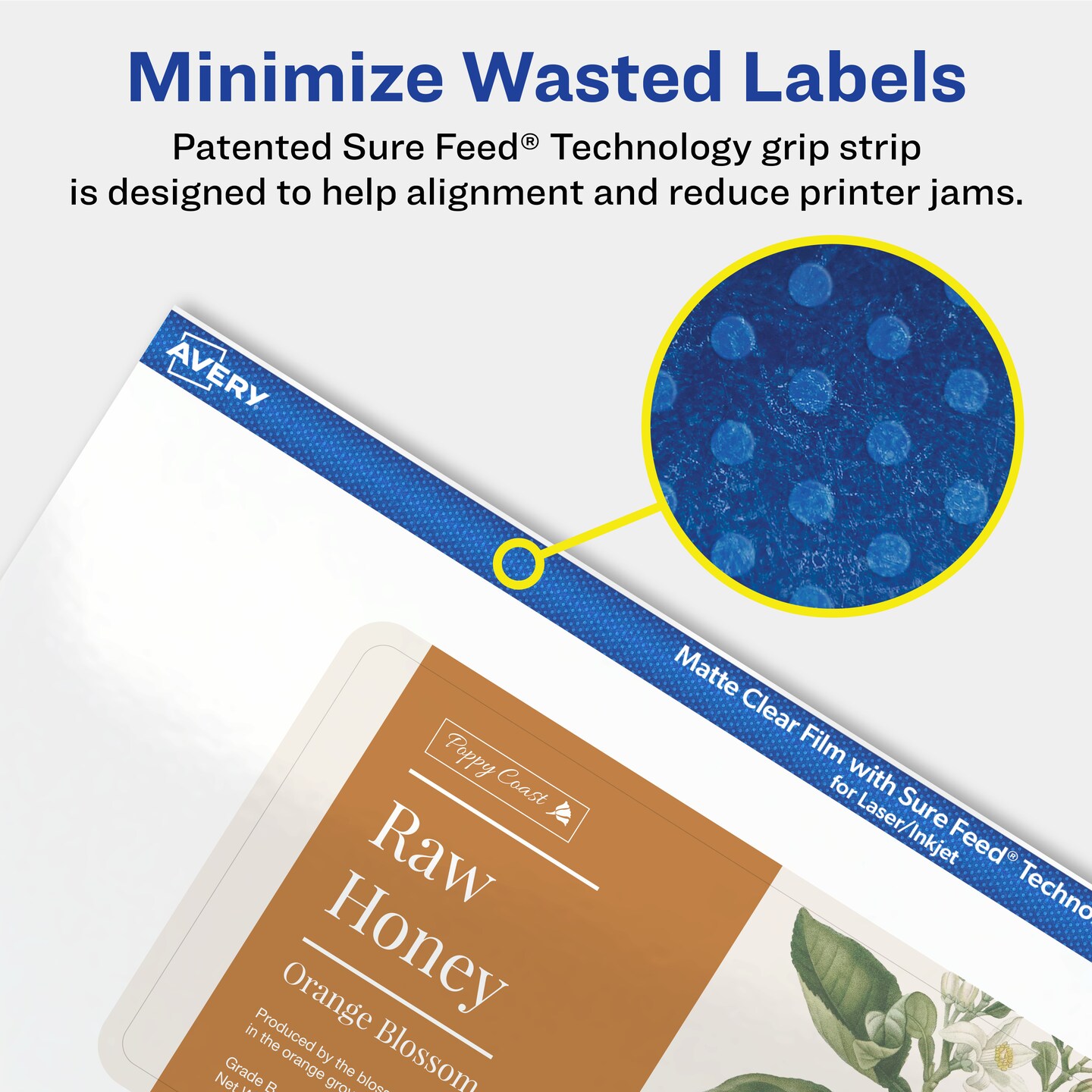 Avery Matte Clear Labels,  2-1/2&#x22; x 5&#x22; Rectangle