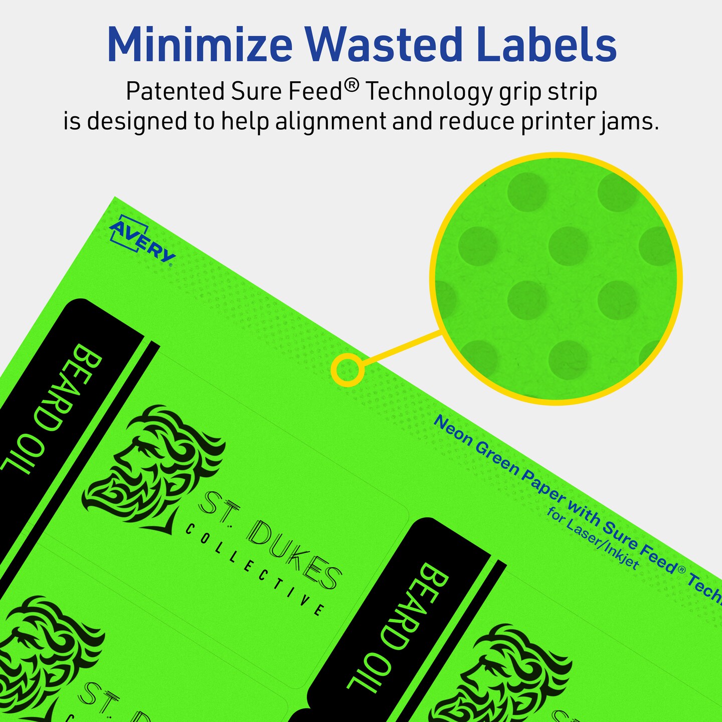 Avery Neon Green Paper Labels, 2&#x22; x 3.75&#x22; Rectangle