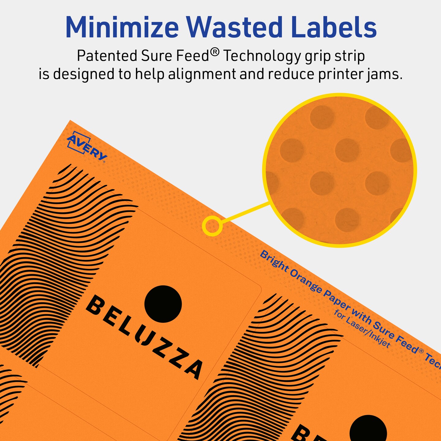 Avery Bright Orange Paper Labels, 3&#x22; x 3.75&#x22; Rectangle
