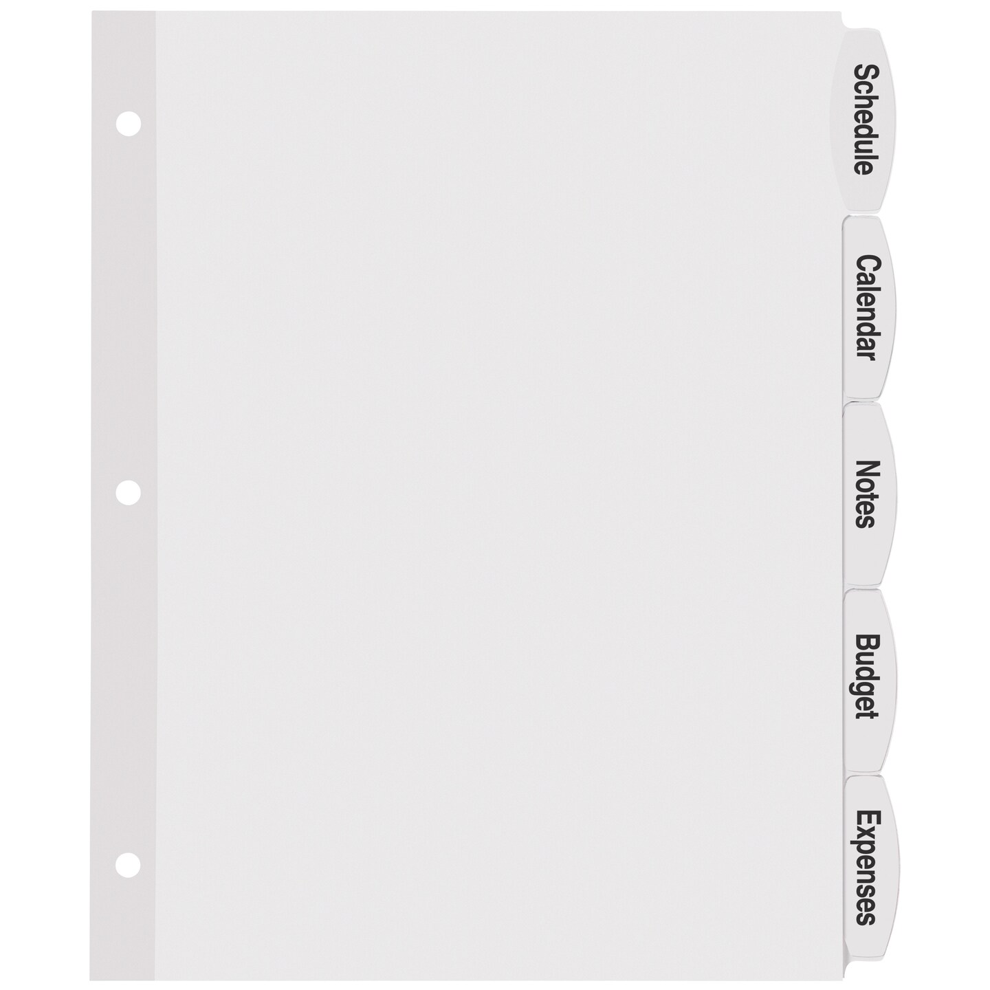 Avery Big Tab Printable White Label Dividers, 5-Tab with Easy Peel Labels, Dividers for 3 Ring Binders, 20 Sets (14434)