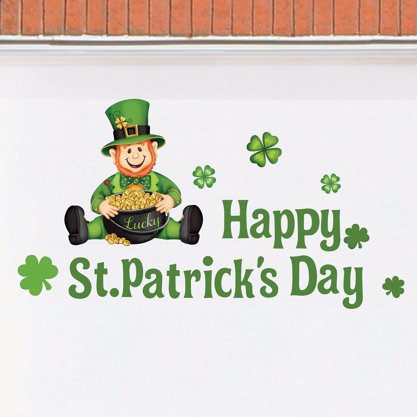 Collections Etc Happy St. Patrick's Day Leprechaun Garage Door Magnets