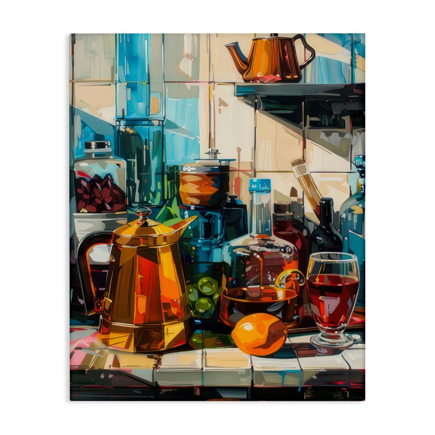 Stupell Industries Kitchen Counter Cocktails Canvas Wall Art Design by LSR Design Studio