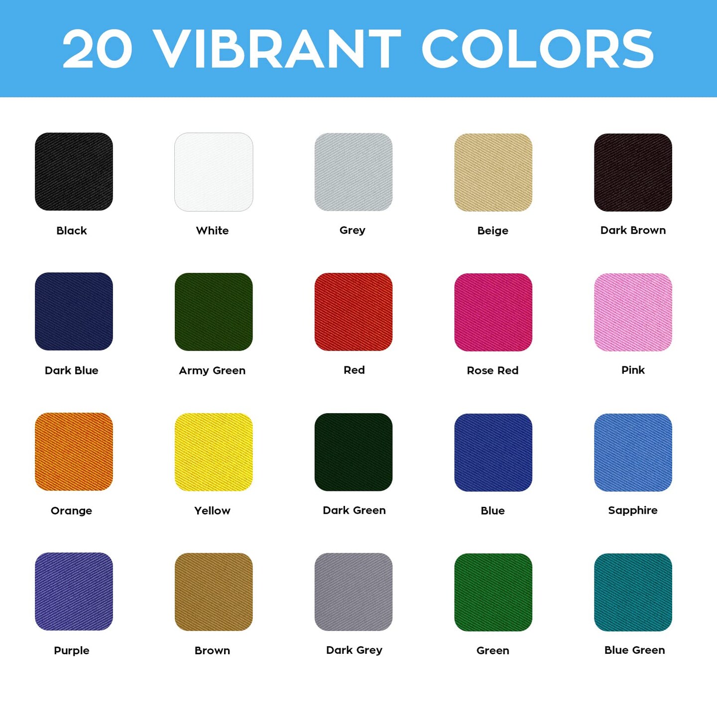 Iron on Patches for Clothing Repair, 20 PCS Multi-Colored Fabric Patches for Clothes Repair, 20 Shades Iron Patches for Clothes, Clothing Repair Decorating Kit 3.7&#x22; by 4.9&#x22;