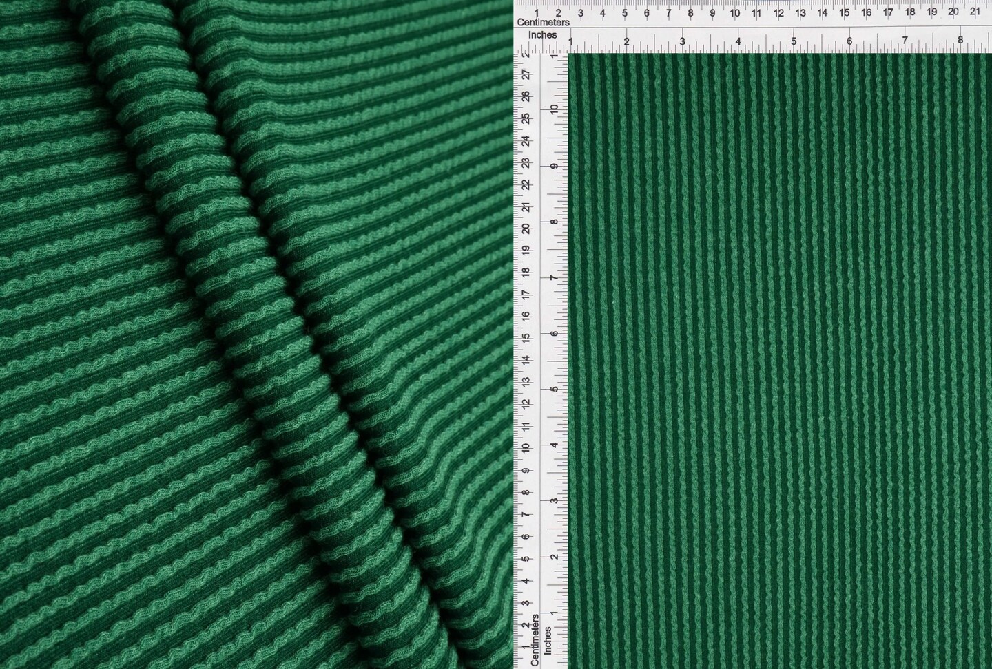 1 Yard Jacquard Double Knit Rib Stretch Fabric 230 GSM 80% Polyester 15% Rayon 5% Spandex Blend 52" Width