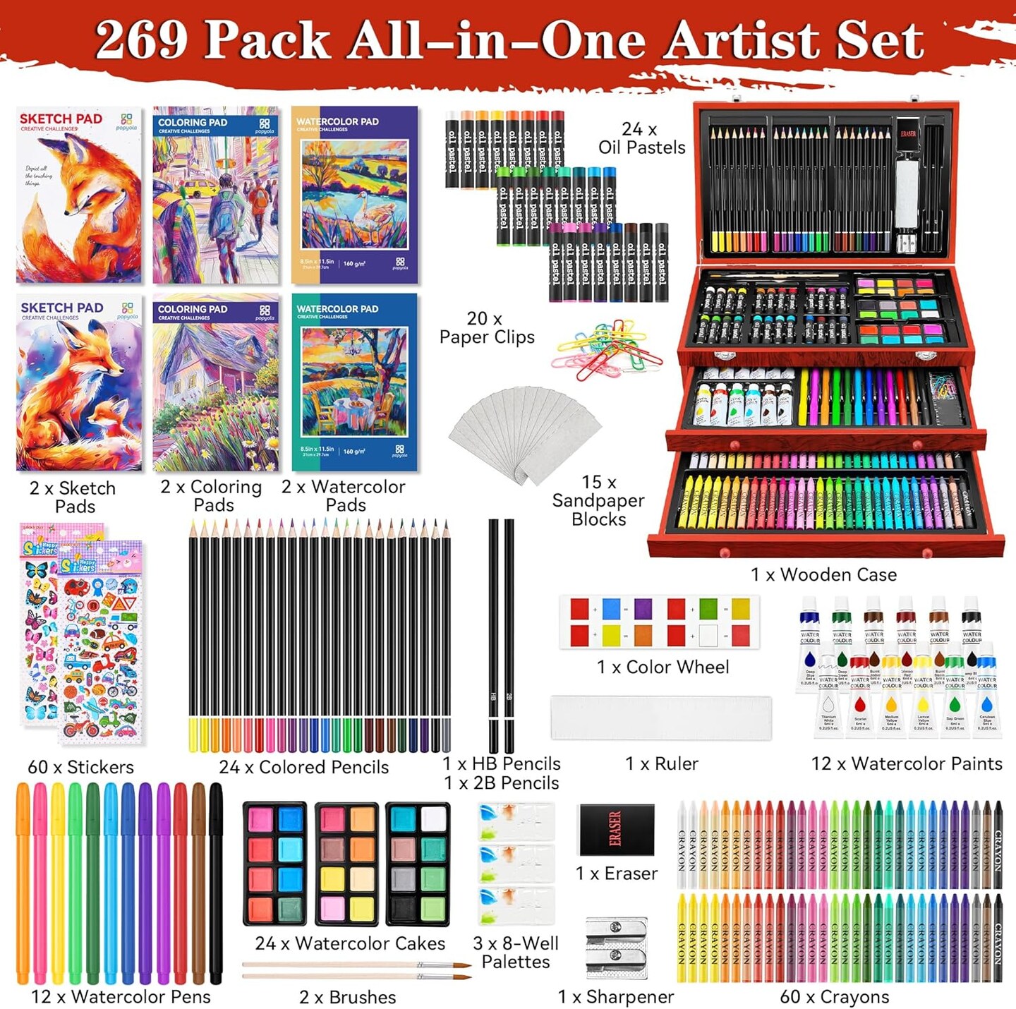 269 Piece Deluxe Art Set