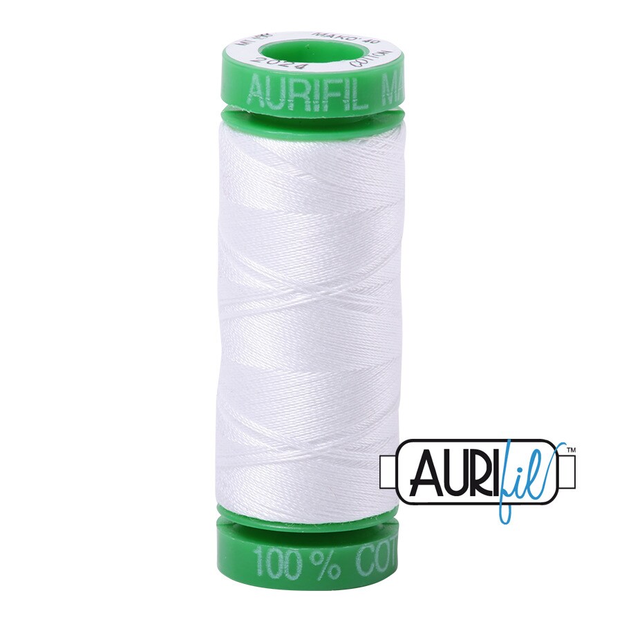 White (2024) | 40wt Small Spool (150M / 164Y) | Aurifil Thread