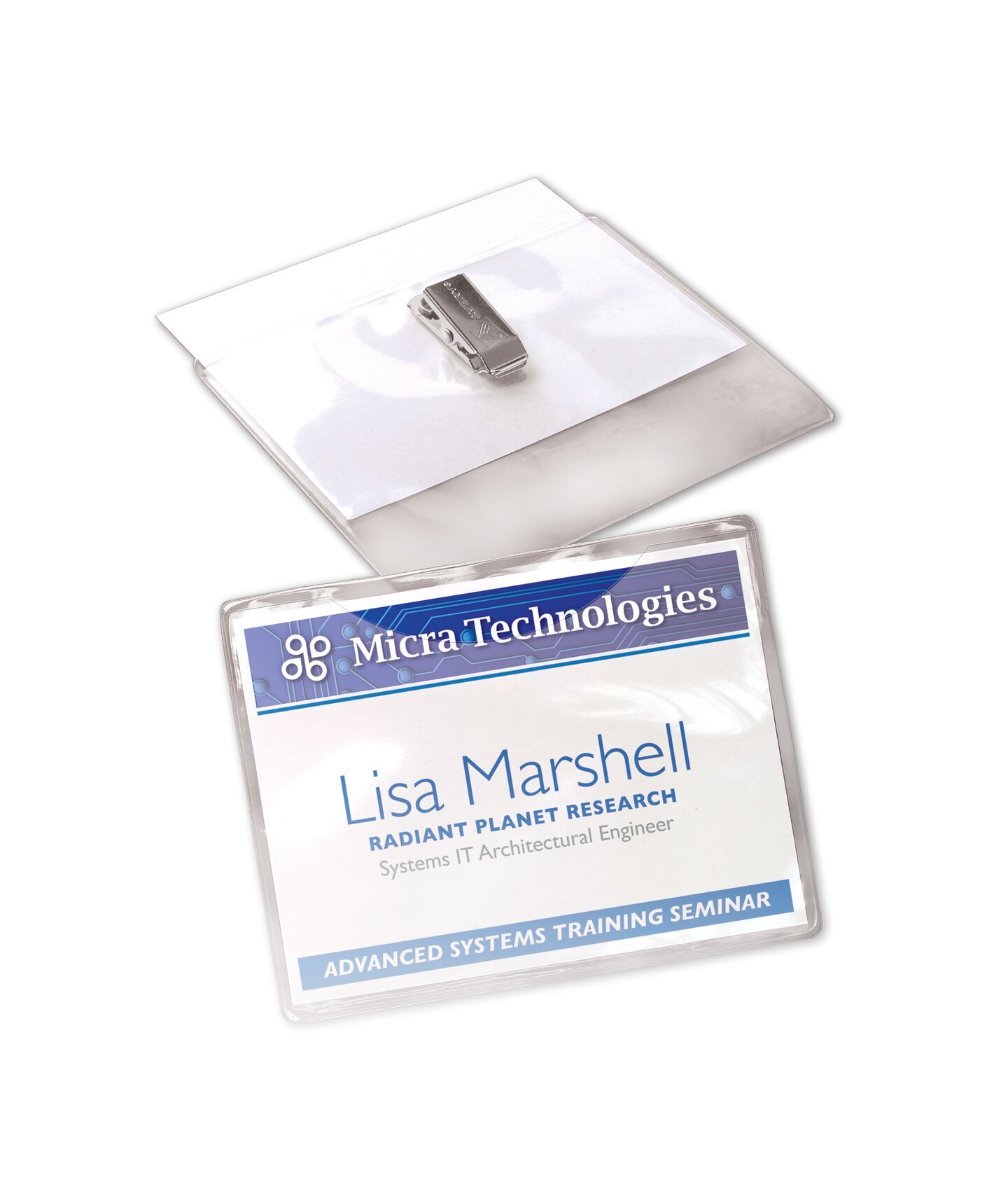 Avery Clip Style Name Badges, 2-1/4&#x22; x 3-1/2&#x22;, (2 Pack of 74651)