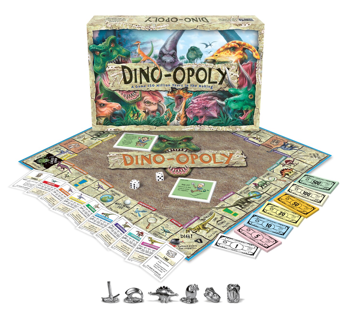 Late for the Sky: Dino-Opoly Monopoly Board Game