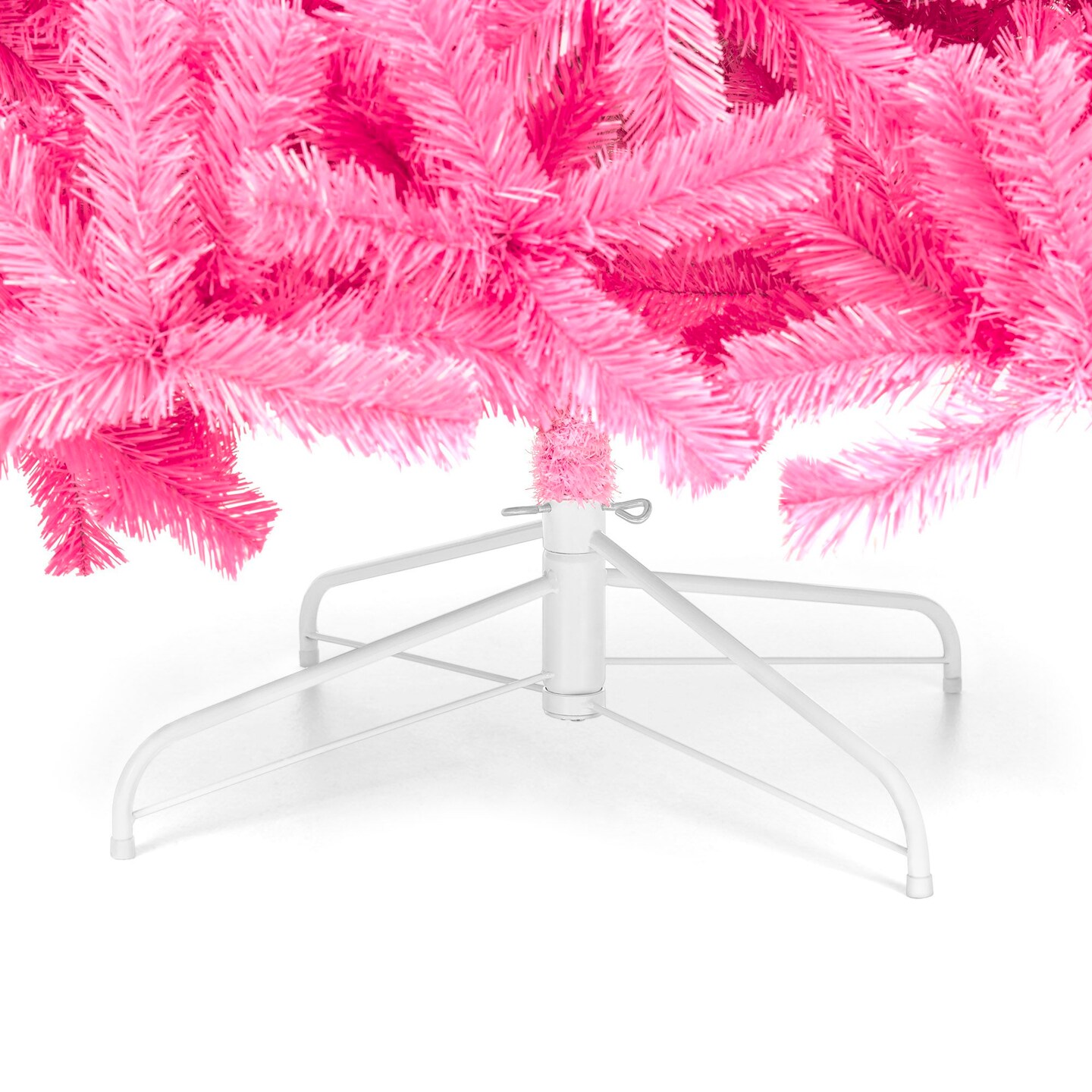 Best Choice Products Artificial Pink Christmas Full Tree Festive Holiday Decoration w/ Stand