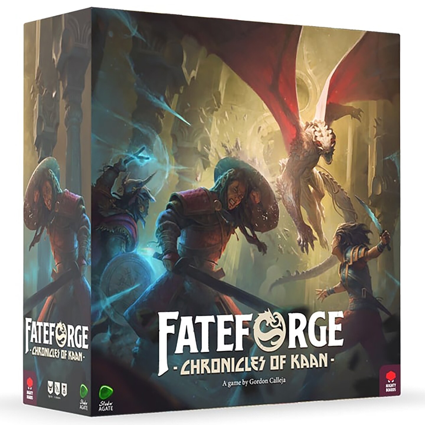 Mighty Boards: Fateforge Chronicles of Kaan - Strategy Board Game, App Story-Driven Co-Op Action Adventure, Fast-Paced Combat, Age 14+, 1-4 Players