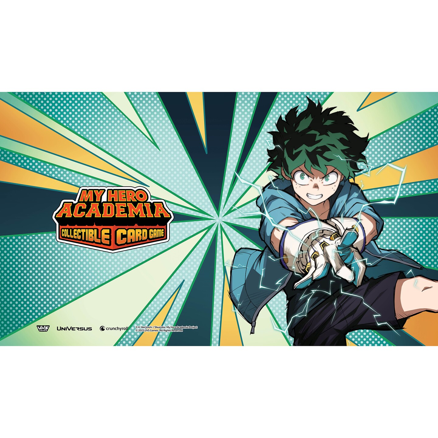 UVS Games: My Hero Academia Collectible Card Game Set 6: Jet Burn - Izuku Midoriya Playmat - 24"x13.5, Officially Licensed MHA Accessory, UniVersus