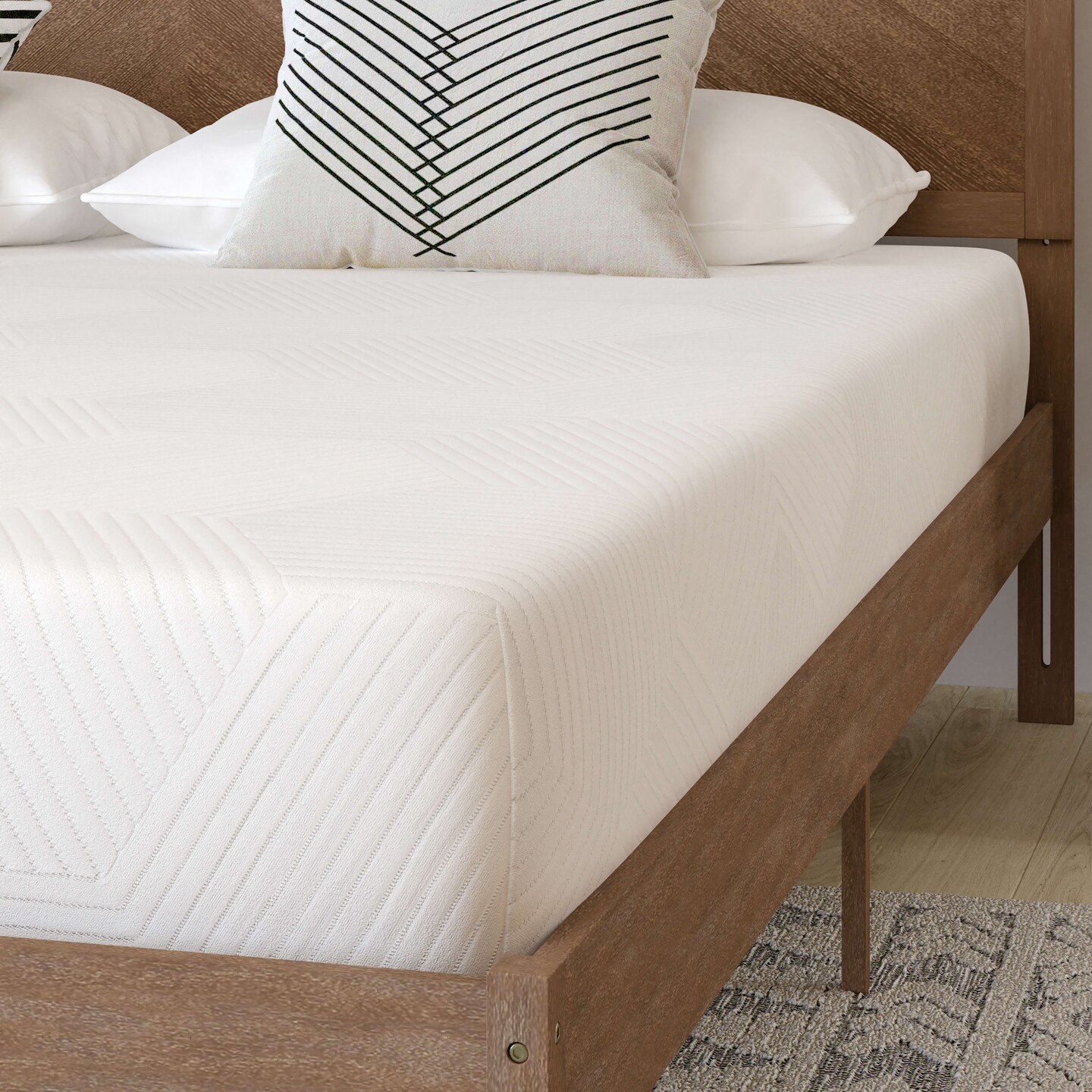 Merrick Lane Iris CertiPUR-US Certified Memory Foam Mattress Infused with Charcoal &#x26; Green Tea Cooling Gel