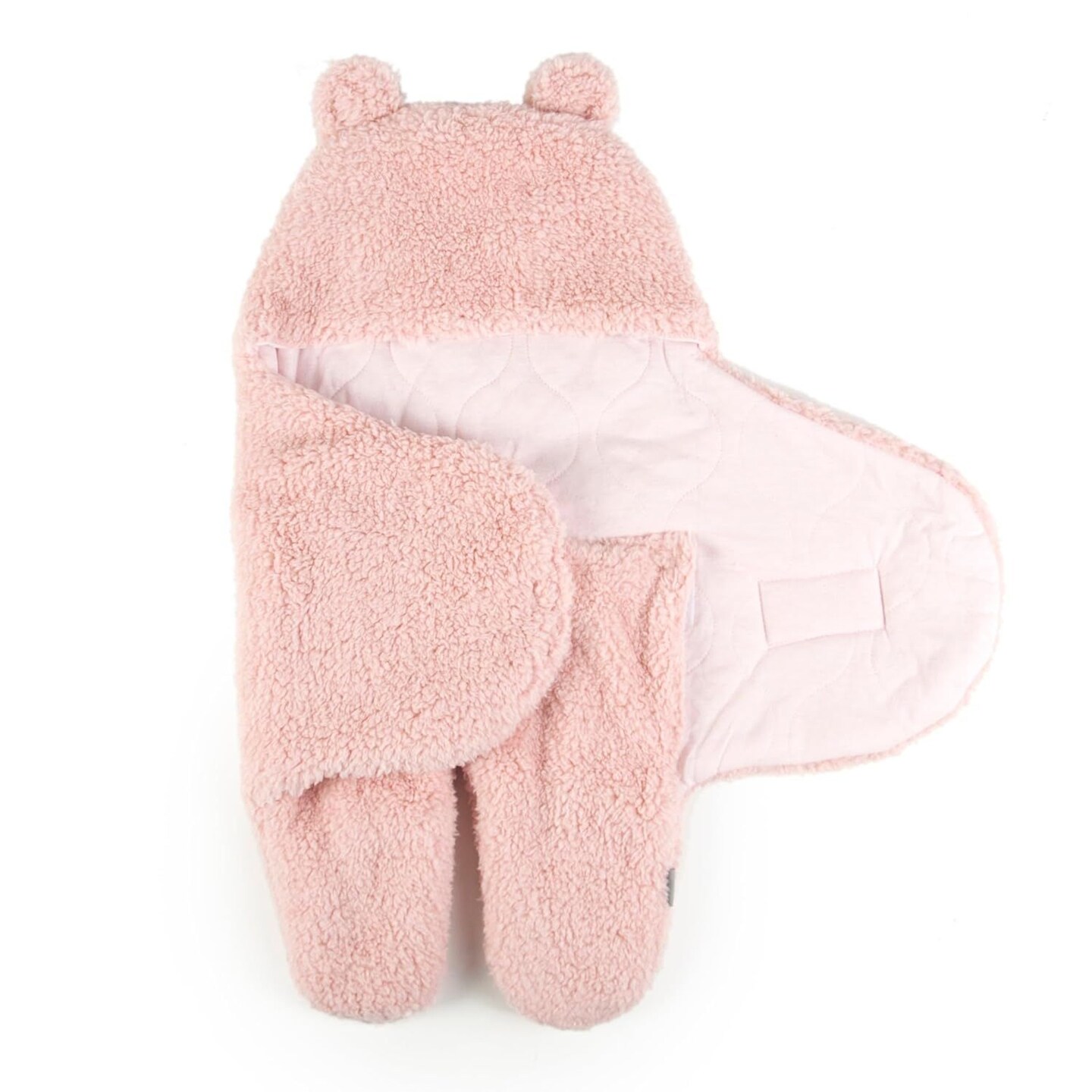 Tadpoles Super Soft Plush Sherpa Swaddle Wrap - Blush | 100% Microfiber Plush Polyester Sherpa | Soft, Smooth &#x26; Durable | Fits Babies 0-12 Months | Ideal for Use in a Stroller, Car Seat or Crib