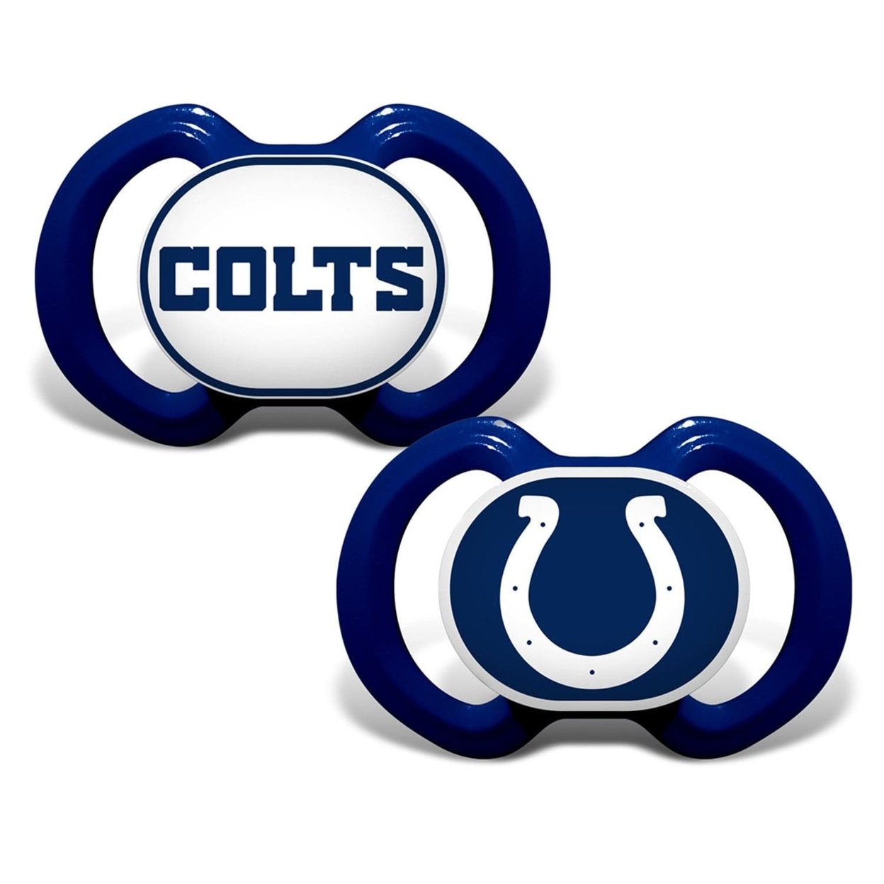 Indianapolis Colts Pacifier 2-Pack Bpa-Free Orthodontic Silicone Safe For Infants