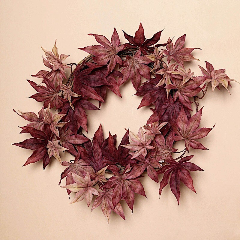 70&#x22; ARTIFICIAL Fall Maple LEAF GARLAND Faux Autumn Foliage Party Decorations