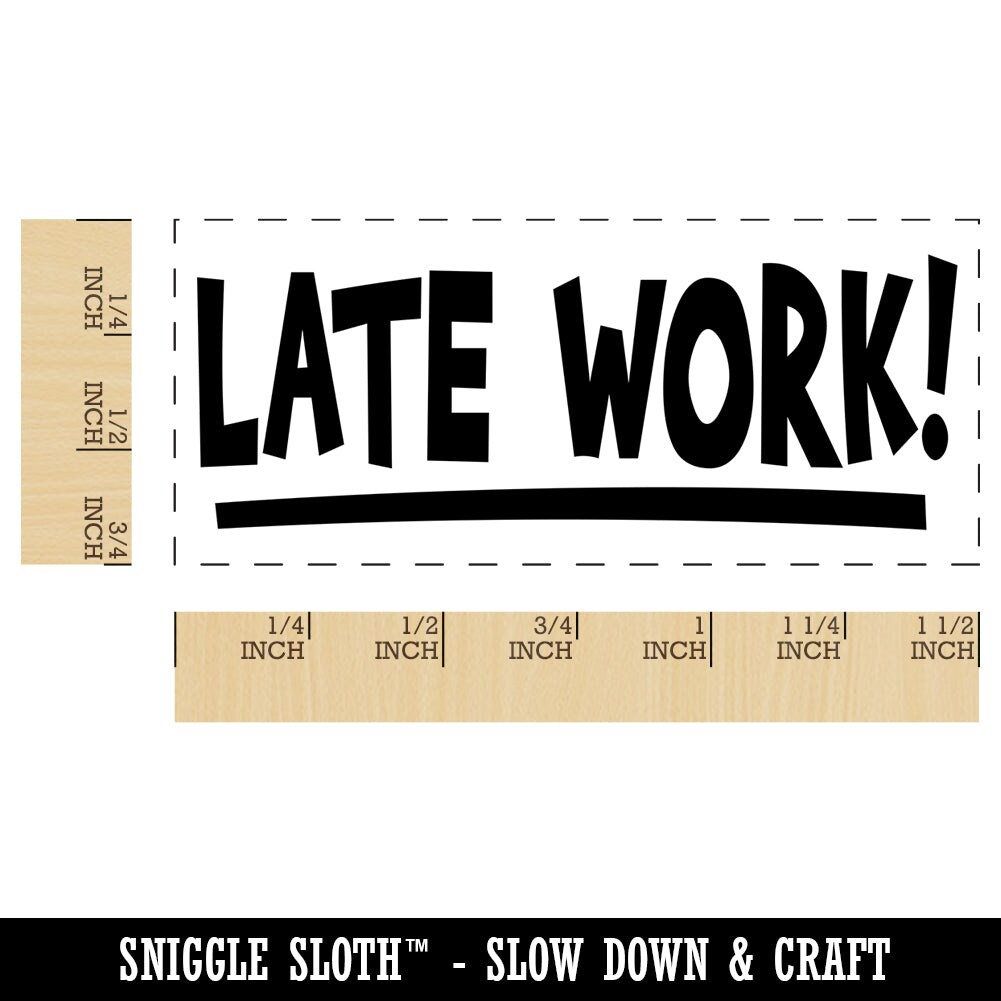 Late Work School Teacher Self-Inking Rubber Stamp Ink Stamper for Business Office