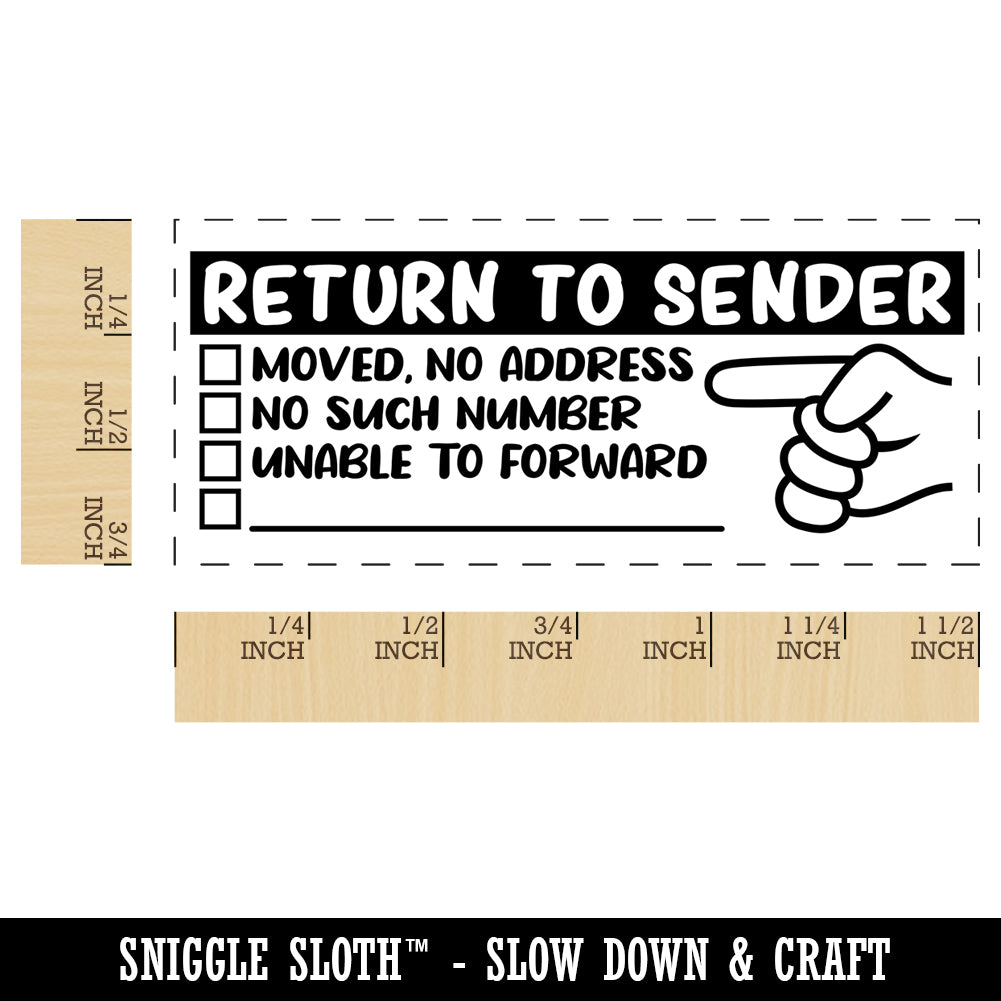 Return to Sender Fill-in Letter Mail Self-Inking Rubber Stamp Ink Stamper for Business Office
