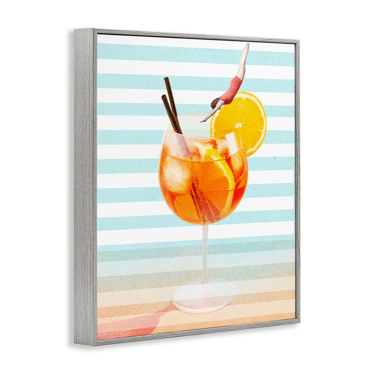 Stupell Industries Spritz Cocktail Dive Framed Giclee, design by Lil' Rue
