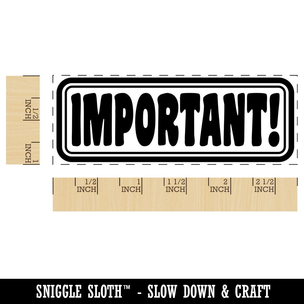Important with Border Self-Inking Rubber Stamp Ink Stamper for Business Office