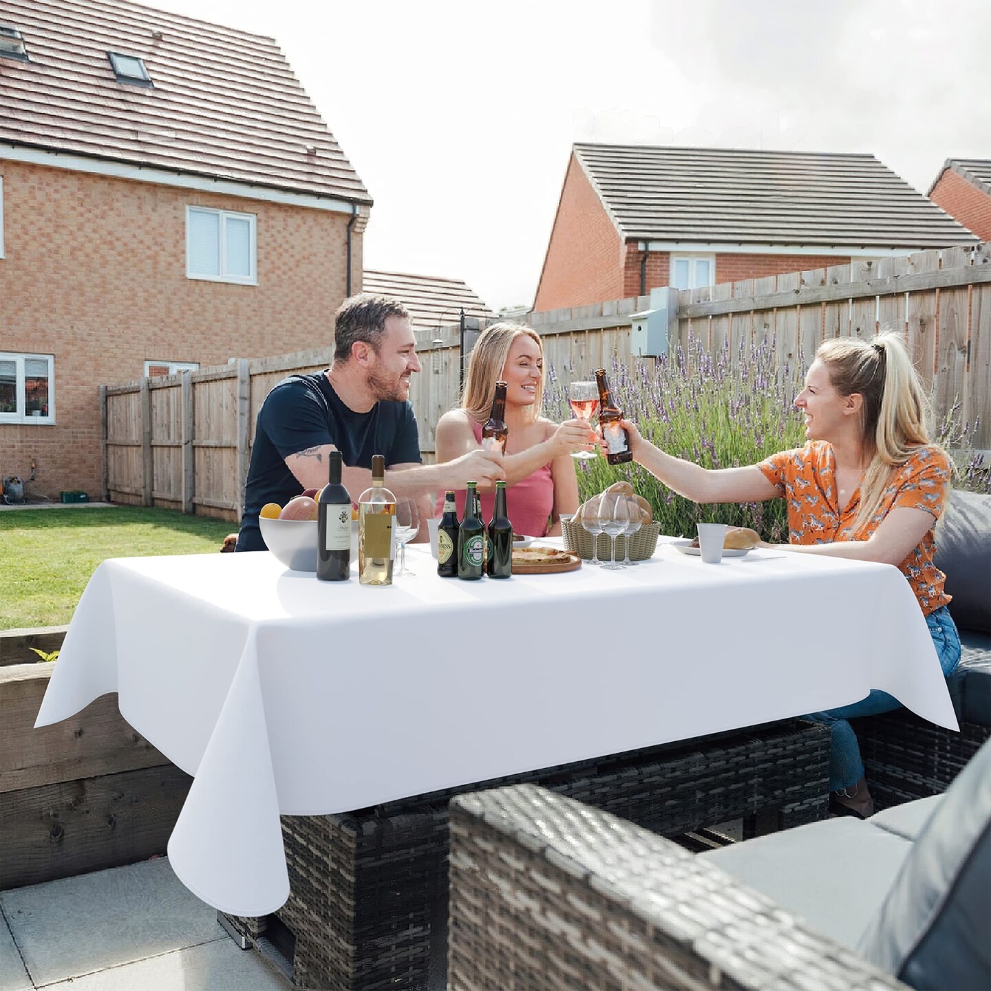 Exquisite Vinyl Tablecloth &#x2013; 54&#x22; x 108&#x22; &#x2013; Pack of 1 &#x2013; Rectangular Plastic Table Cover with Flannel Backing &#x2013; Reusable &#x26; Waterproof Tablecloth for Events and Parties