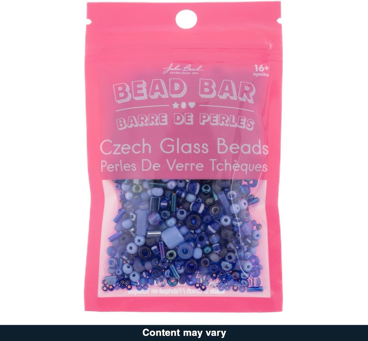 John Bead 50g Assorted Bead Bar Bag Mixed Czech Glass Seed Beads