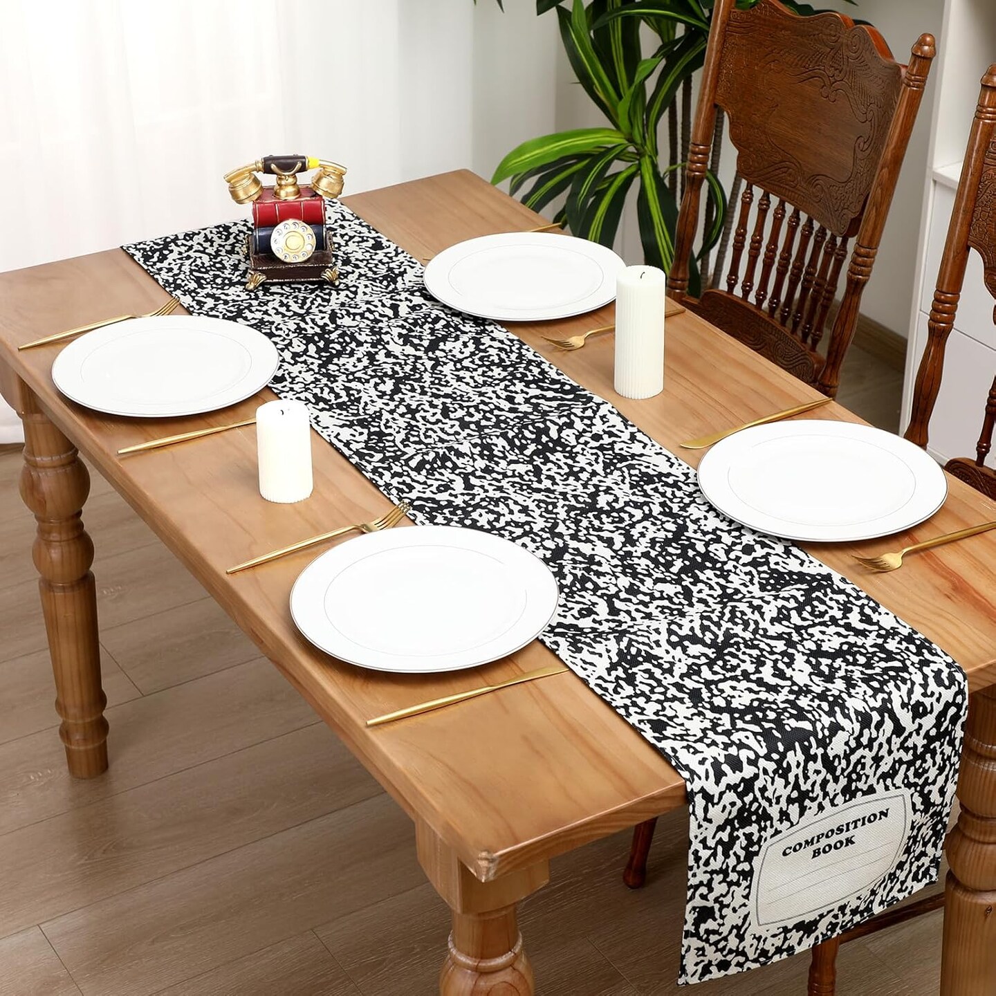 4 Pcs Back to School Decorations Table Runner (Multi Color) 71 x 13 inches