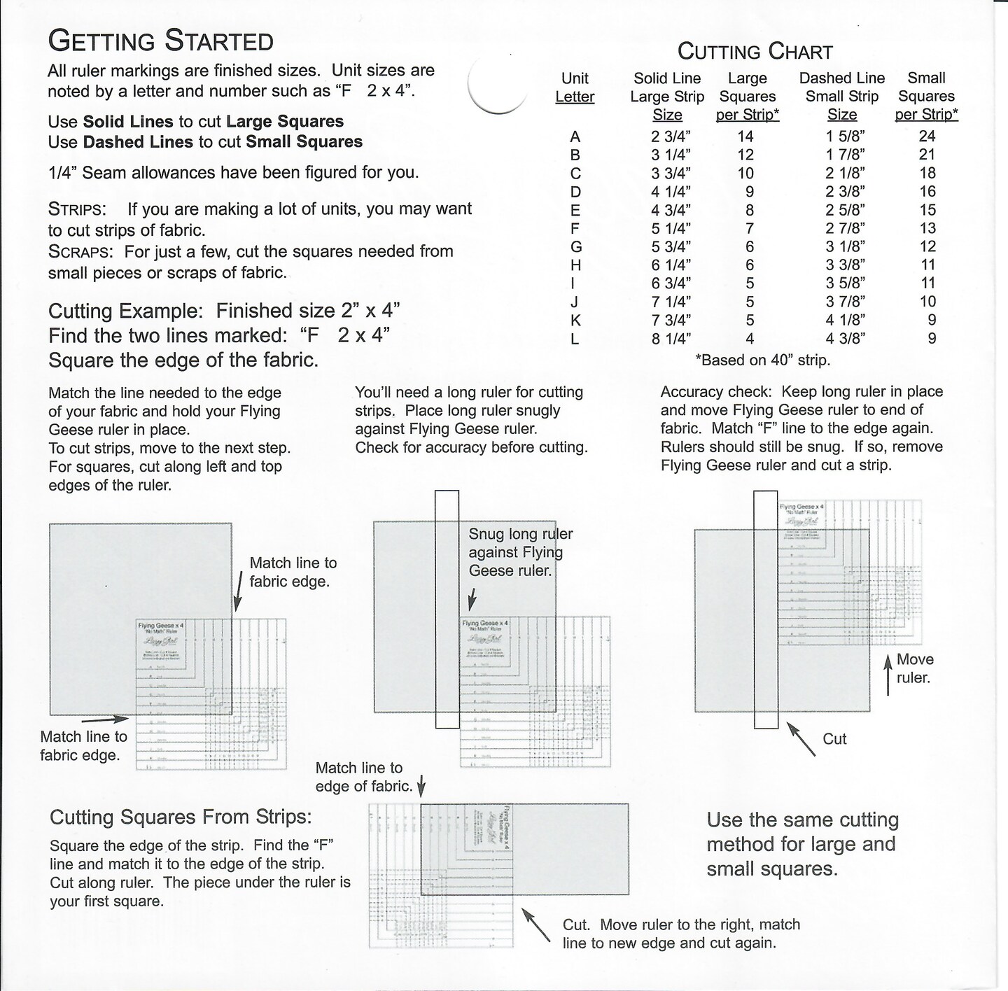 Non-Slip Flying Geese Tool Quilting Ruler Template - 8.5" x 8.5"
