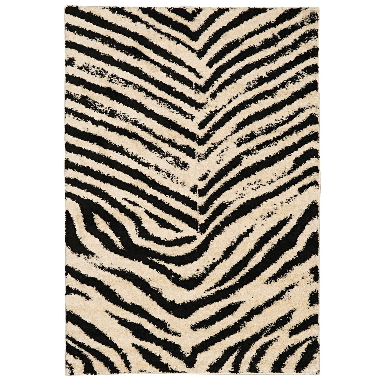 Moroccan Sahara Ivory Rug 8X10 Geometric Abstract Shag Modern Distressed Design
