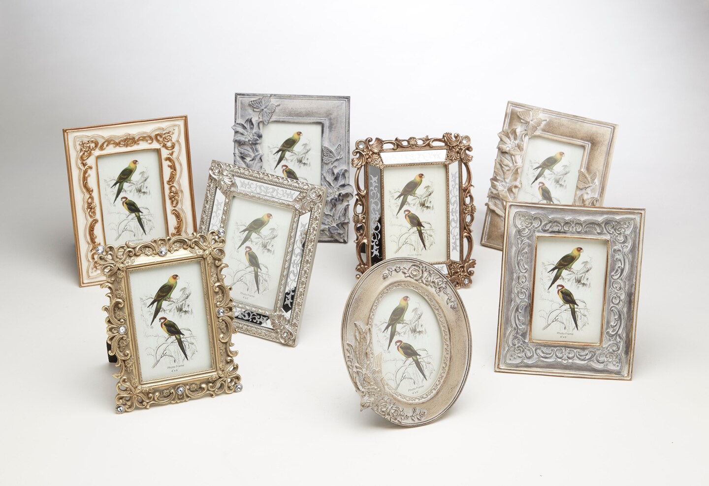 AA Importing Set of 8 4X6 Assorted Style Picture Frames