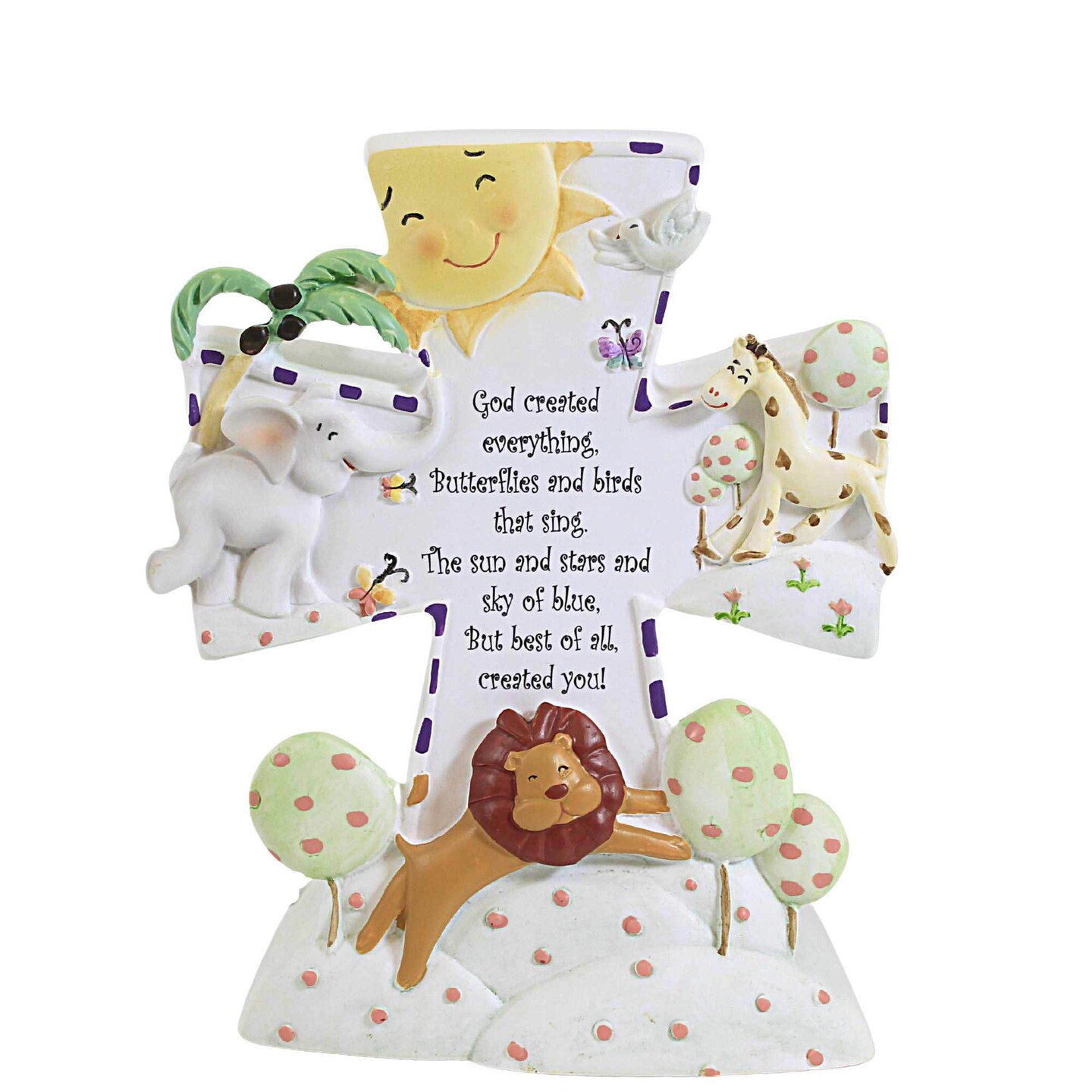 Roman 6.0 Inch God Created Everything Night Light Everyday Nightlight , Sun Elephant Lion Giraffe