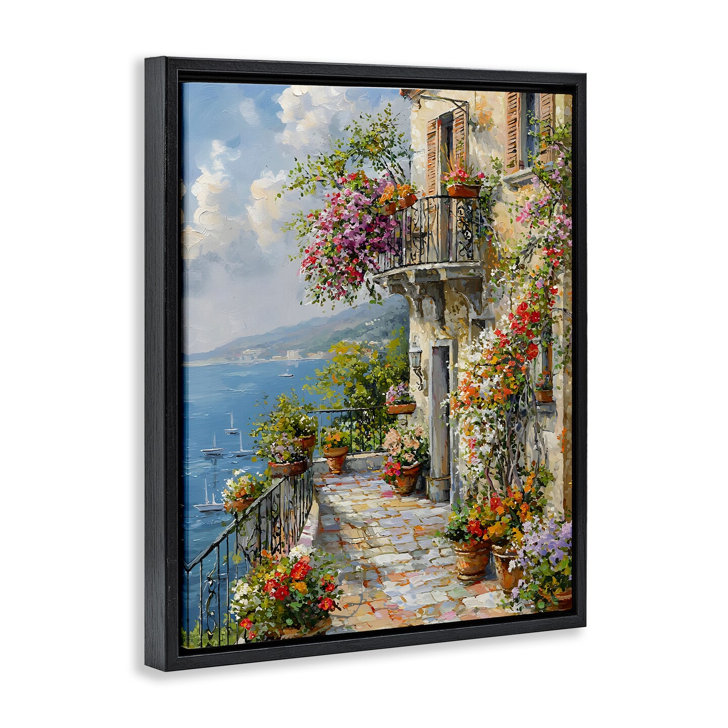 Stupell Industries Botanical Lined Seaside Floating Frame Design by Franklyn Gregory
