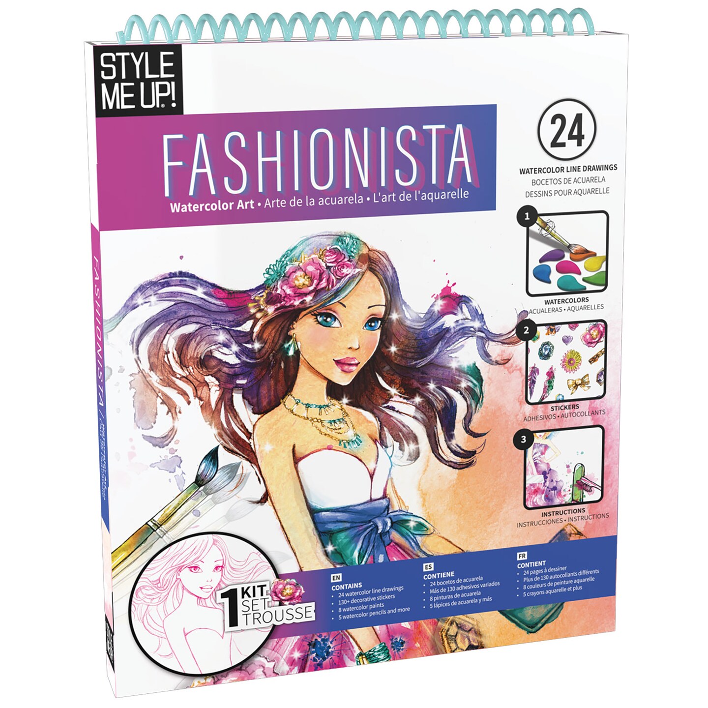 Style Me Up, Fashionista, Watercolor Painting Kit