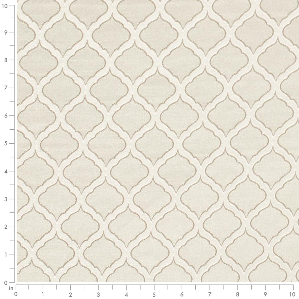 Natural Abstract Geometric Woven Pattern Upholstery Fabric by The Yard - SKU: Marston Champagne