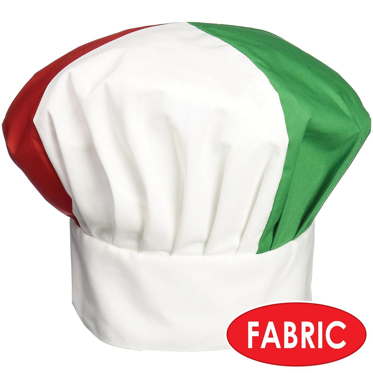 12 Pack Beistle Oversized Fabric Chef&#x27;s Hat- Red, White, and Green