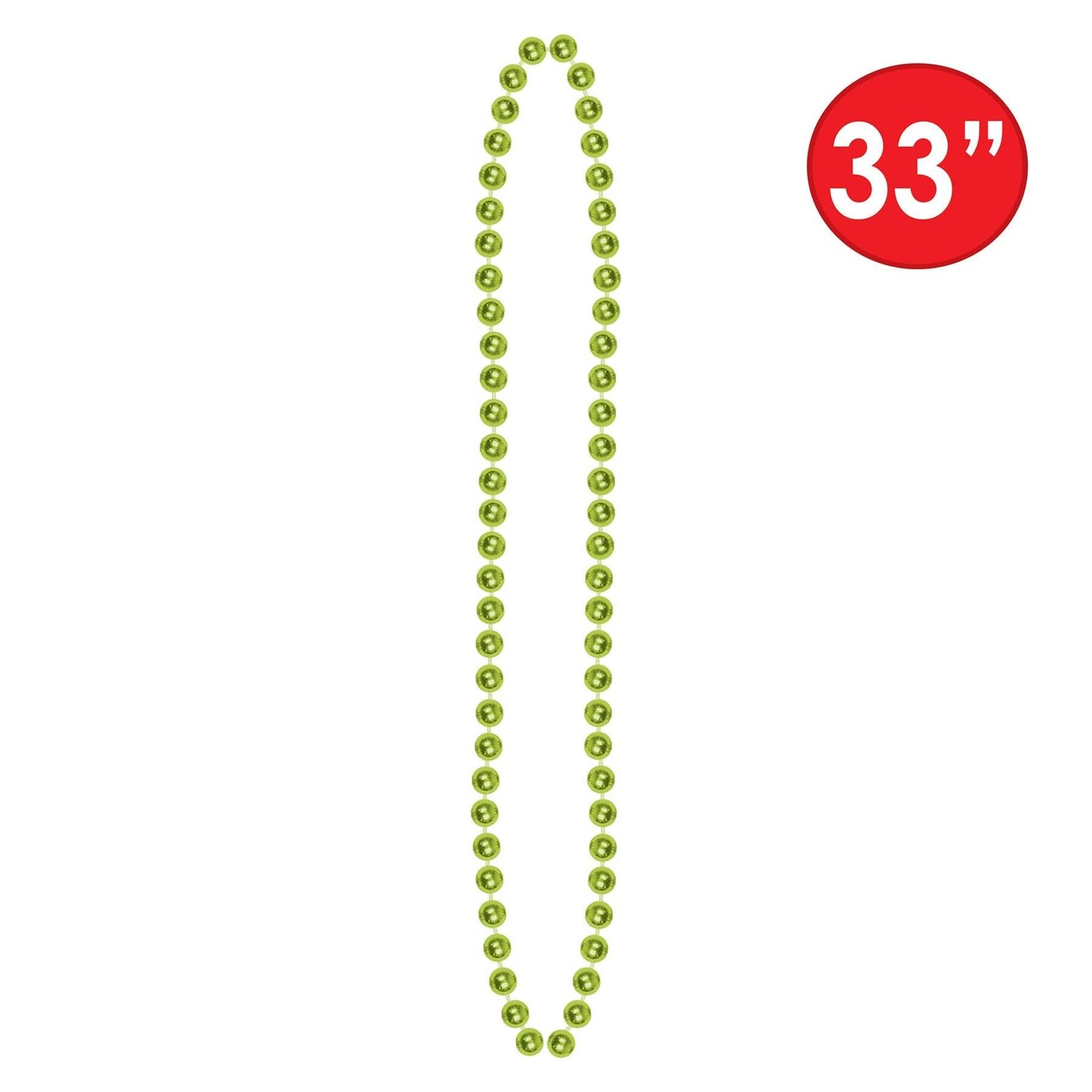 144 Pack Beistle Party Bead Necklaces - Small Round Light green