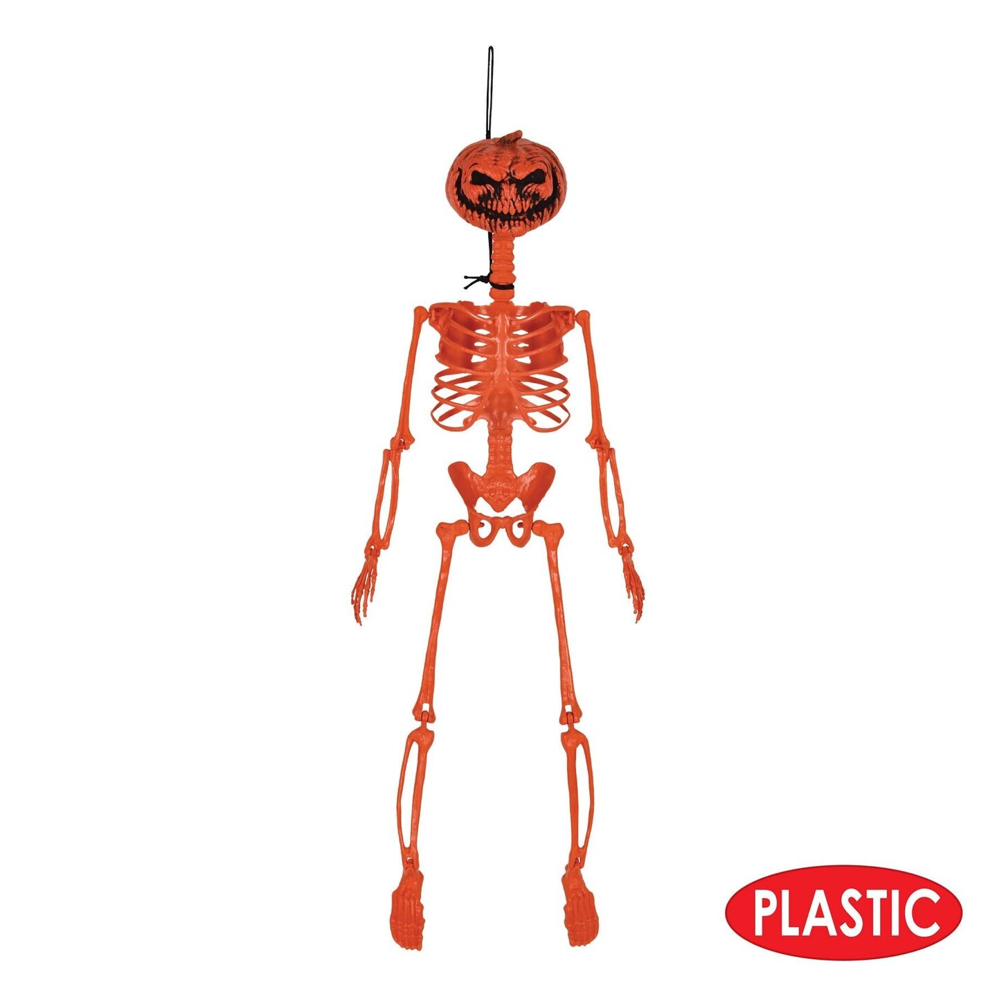 6 Pack Beistle Halloween Plastic Pumpkin Skeleton