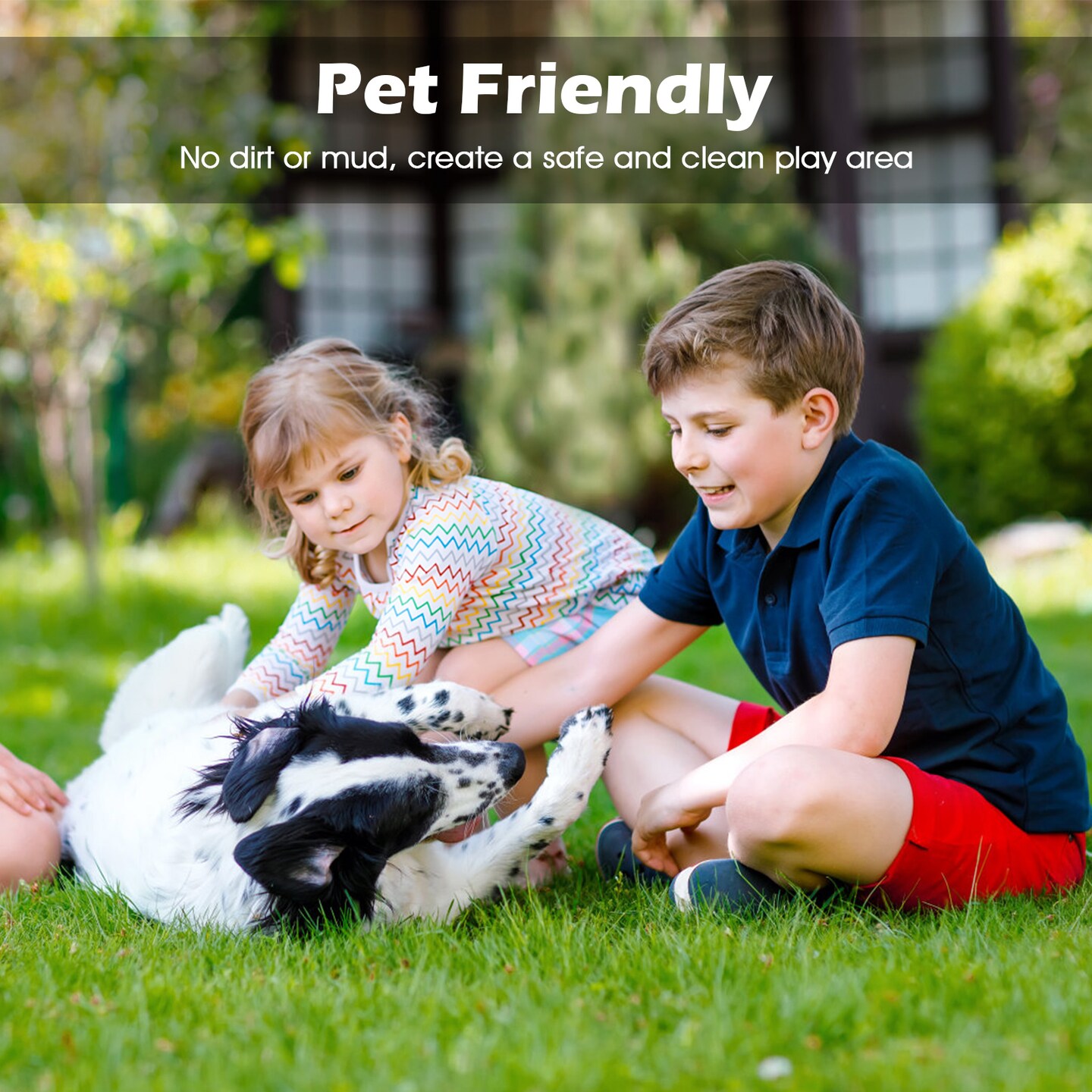 Indoor Outdoor Synthetic Turf Mat with Drainage Holes