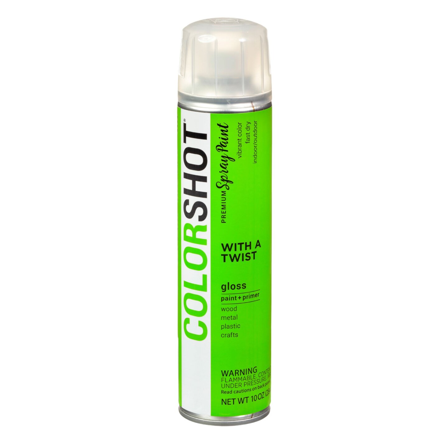 COLORSHOT Gloss Spray Paint With a Twist (Lime) 10 oz. 4 Pack
