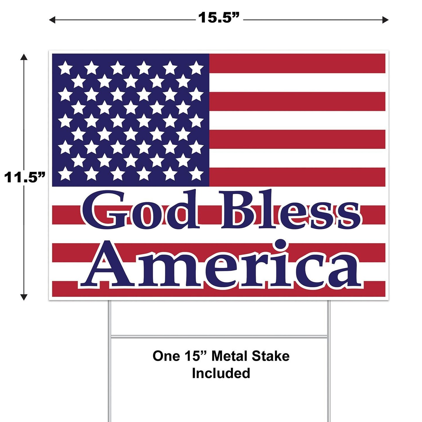 6 Pack Beistle Plastic God Bless America Party Yard Sign
