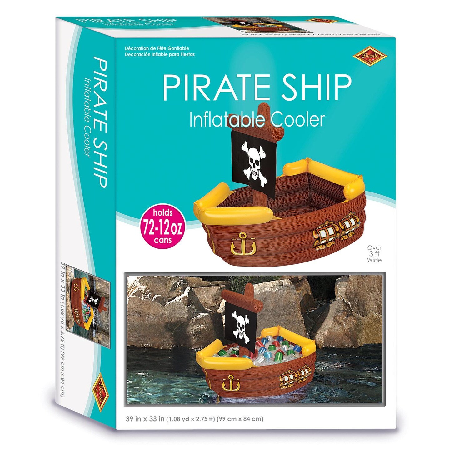 Beistle Inflatable Pirate Ship Party Cooler
