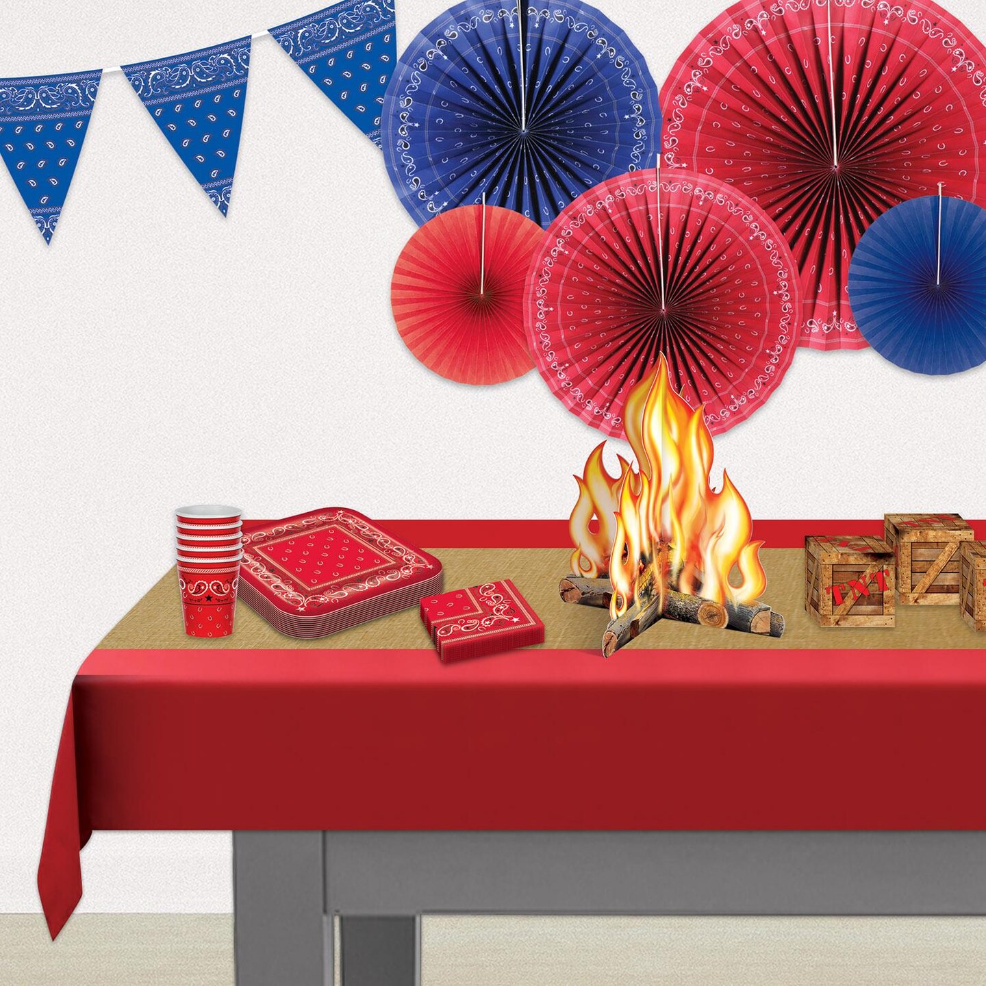 12 Pack Beistle 3-D Campfire Party Centerpiece