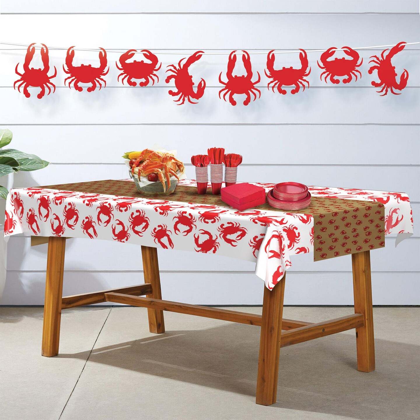 6 Pack Beistle Luau Party Crab Kraft Paper Table Roll