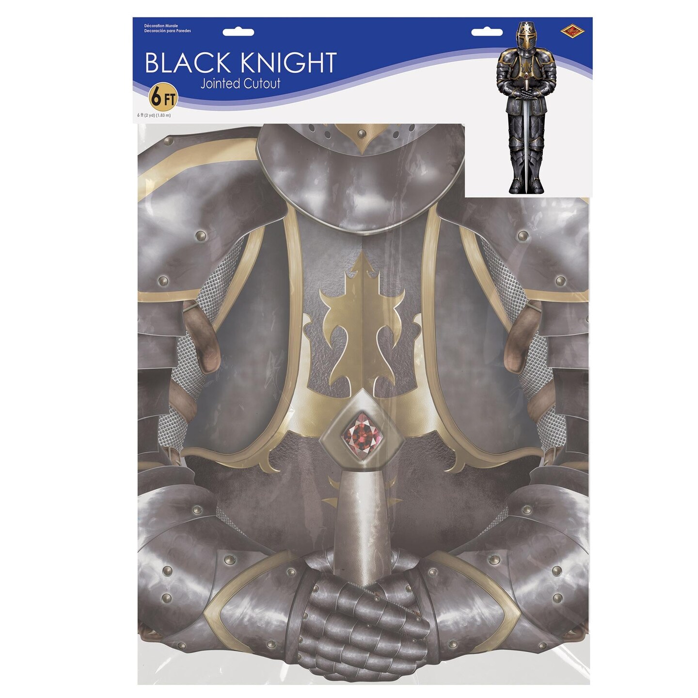 12 Pack Beistle Jointed Black Knight Party Decoration