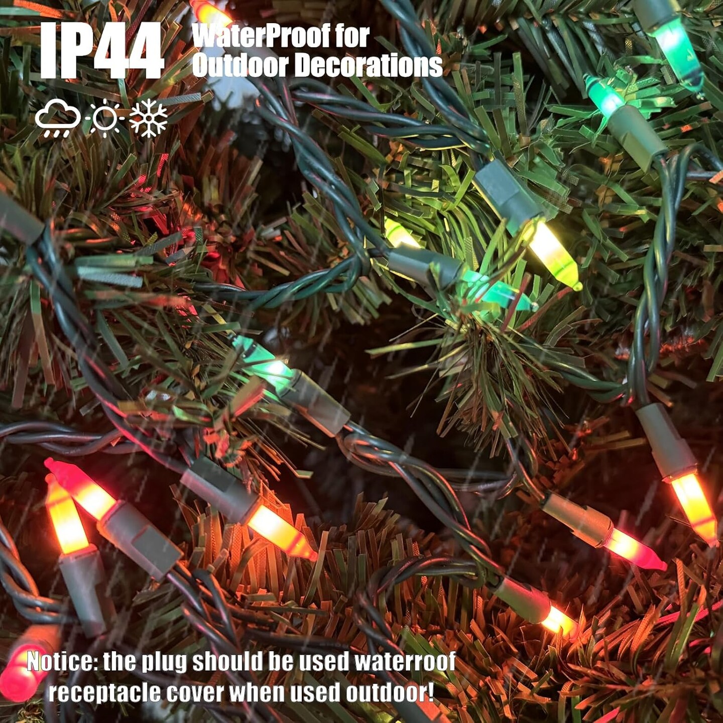 Easter Lights 100 Count Decorative Mini String Lights with Green Wire for Outdoor Indoor Easter Decorations