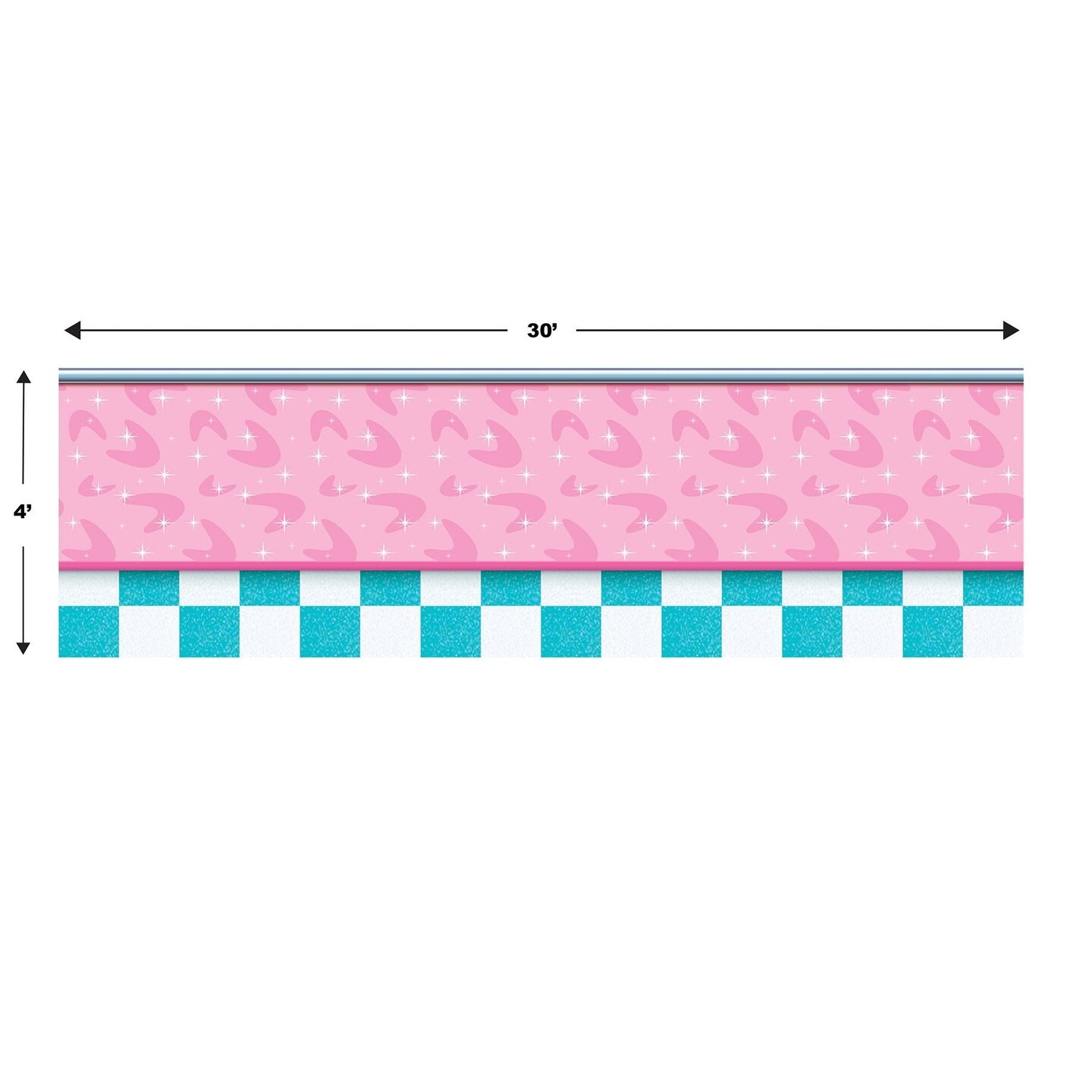 6 Pack Beistle 50&#x27;s Soda Shop Party Backdrop