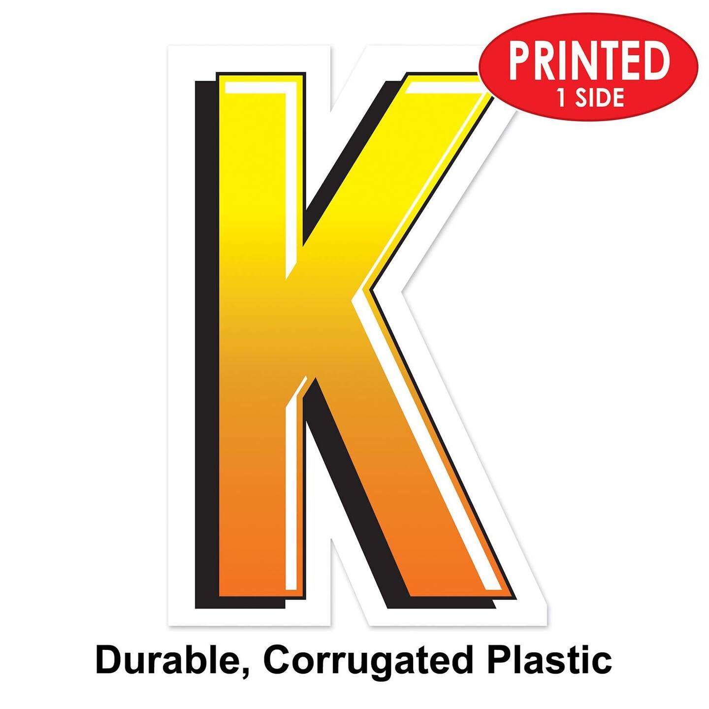 3 Pack Beistle Plastic K Party Yard Sign