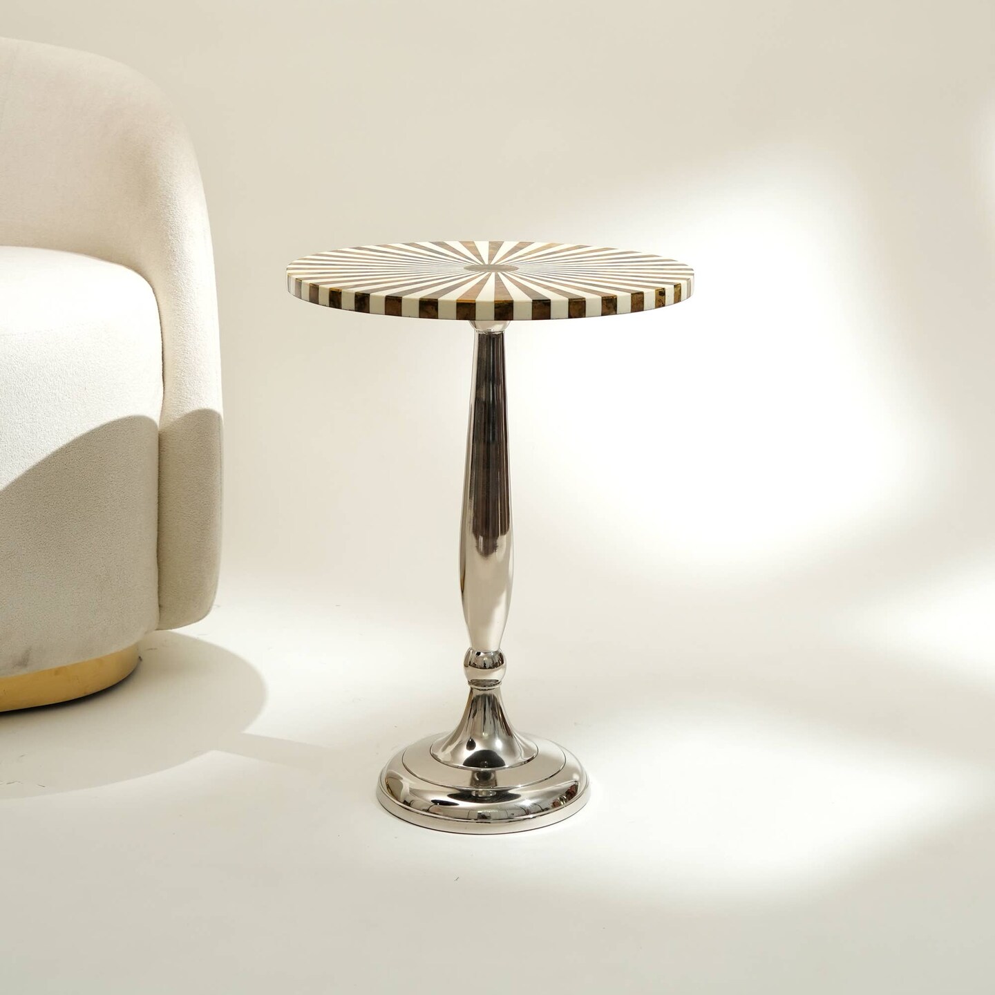 Decorative &#x26; Modern Resin Side Table-End Table-15X15X21&#x22;