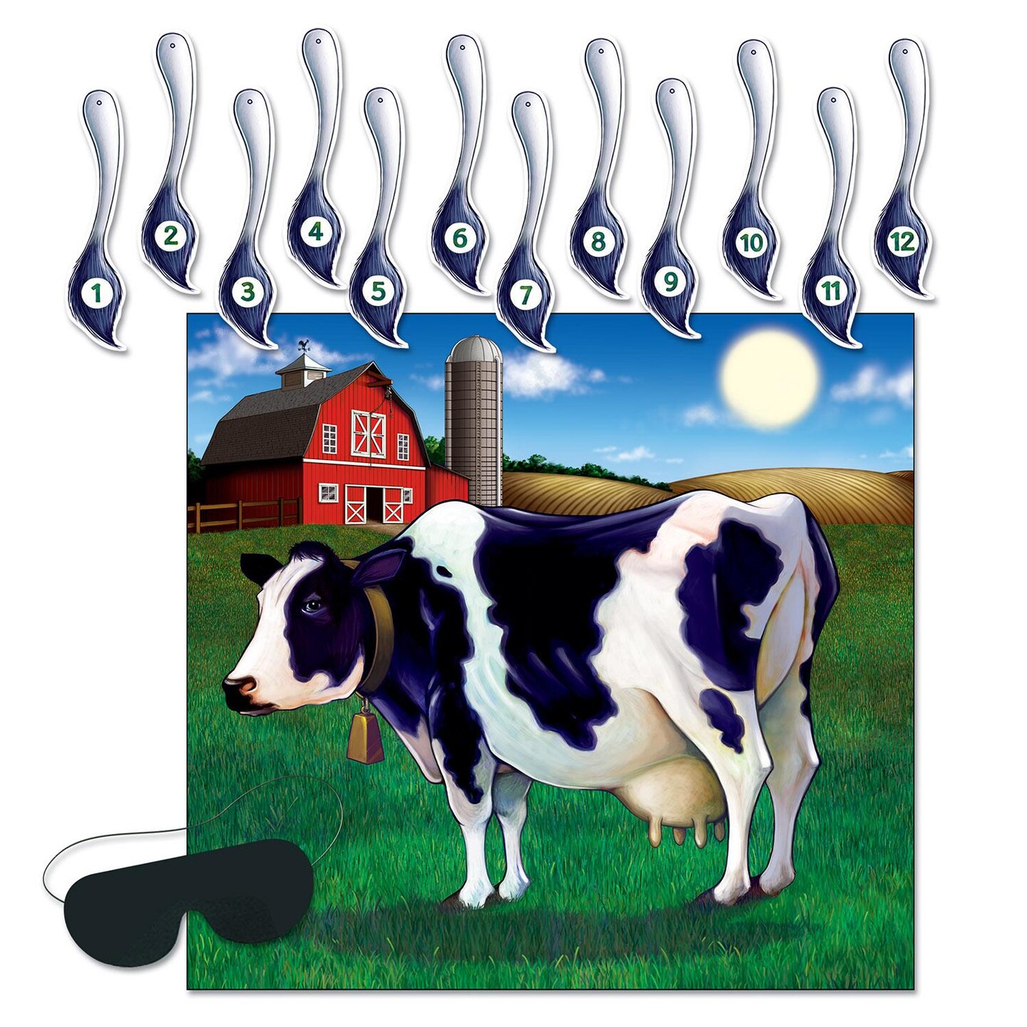24 Pack Beistle Pin The Tail On The Cow Party Game