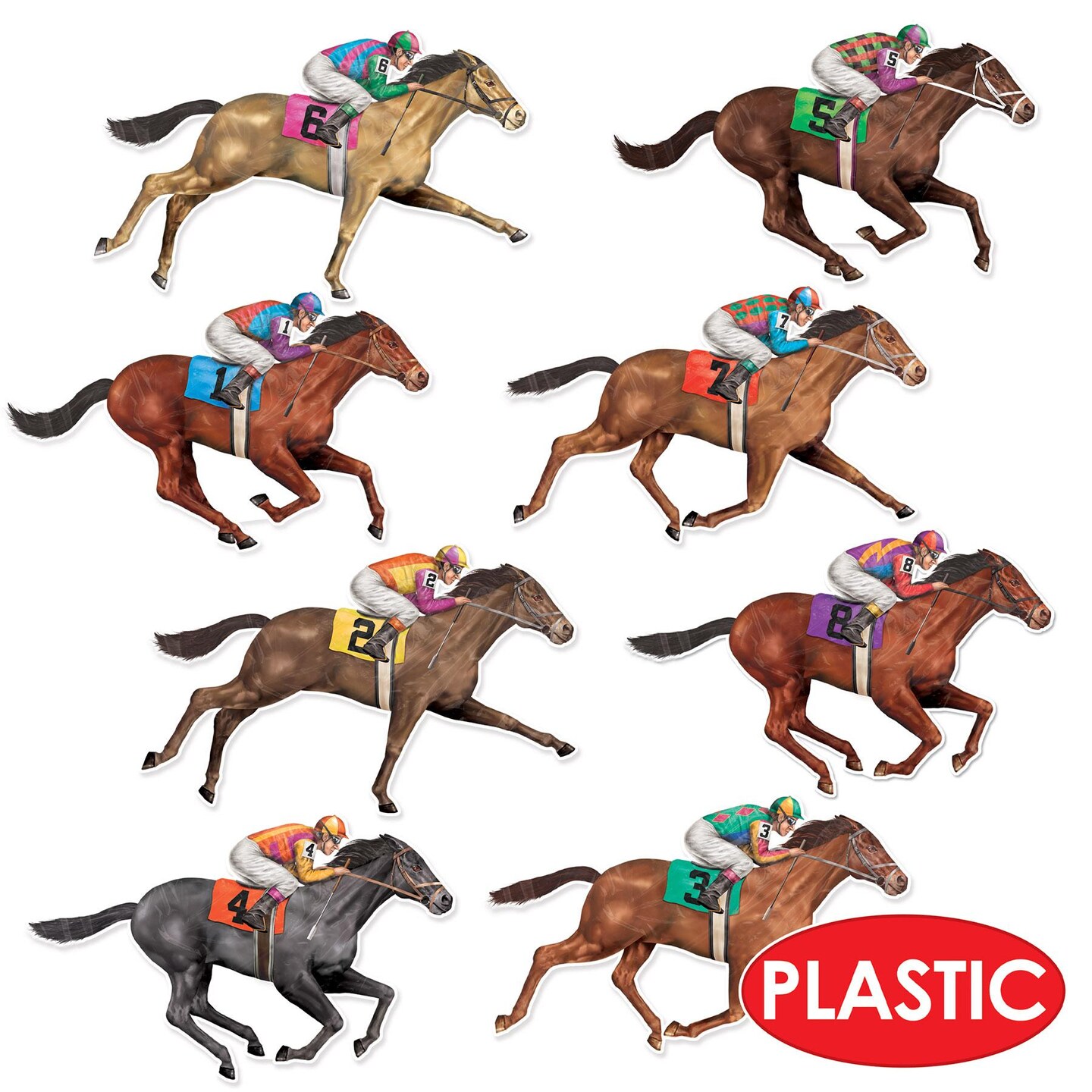 96 Piece Beistle Race Horse Party Props